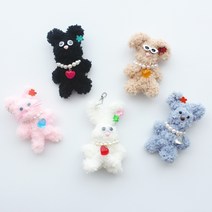 모루 인형 키링 세트 만들기 diy 공예 취미 재료 미술키트, 3.블루그레이 모루set
