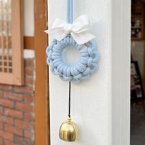 (우리두DIY)마크라메 오너먼트 도어벨 만들기 DIY 키트, 밀크화이트