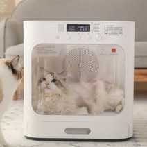 대형견 펫드라이기 드라이룸 60L 전문 애완 동물 숍 기 890W 가정용 목욕 매우 조용한 지능형 Deaeration 살균 기계, WHITE