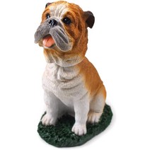 Animal Den 불독 강아지 버블헤드 피규어 자동차 대시 데스크용 재미있는 액세서리, 한개옵션0