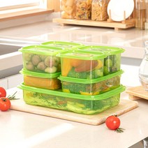 조일리빙 향균 그린 밀폐용기 1800ml x 1p + 900ml x 2p + 450ml x 4p 7종 세트