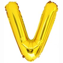 영문 알파벳풍선 소 골드 V 파자마파티 이니셜 클럽 프로포즈 기념일 첫돌