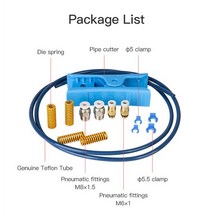 테프론호스 실리콘 연료 튜브 미터 및 공압 피팅 키트 커터 필라멘트용 다이 스프링, CHINA, 1M PTFE Kit