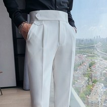 남자 정장바지 남성 정장 바지 2022 봄 패션 비즈니스 캐주얼 슬림 드레스 바지 남성 스트리트웨어 소셜 포멀 스트레이트 판탈롱 의류