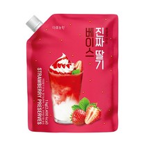 진짜딸기 베이스 카페 시럽 수제청 딸기청 과일청 딸기라떼 요거트 만들기 대용량 1000g, 단품