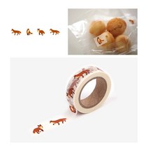 1+1 소지품 포인트 마스킹 테이프 50 winter fox 패턴, 1+1)2개
