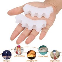 Pexmen 2/4Pcs 젤 발가락 분리기 복원 원래 모양 교정기 스페이서 Bunions 겹치는 및 물집, [01] White-2Pcs
