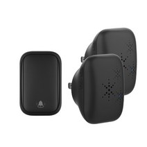 무선차임벨 문열림센서 초인종 일산화탄소경보기 차임벨 창문 경보기 센서 배터리 필요 없음 방수 자체 전원 도어 벨 홈 링 동 환영 도어 차임, 1버튼 2수신기-b, 영국