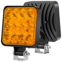 화물차 트럭 폭등 led 전조등 hid 헤드램프 차량용 자동차 헤드라이트 1pcs 바 48w 16 작업 빛 슈퍼 밝은 포드 조명 오프로드 트랙터 스포트 라이트 12v 24v, 노란색
