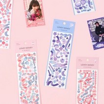 아트박스/대시앤도트 러비더비 홀로그램 씰스티커 (07-12), 10나플나플해_블루