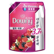 다우니 초고농축 핑크 섬유유연제 베리베리와 바닐라크림 리필, 1개, 2.6L
