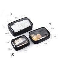 여름 패키피 휴대용 화장품 가방 파우치여성 메이크업 방수 투명 pvc 여행 코스메틱 케이스 여행 메이크업 여성용 남성 세면 용품 브러시 주최자 세트