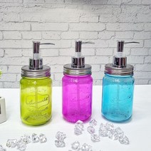 로웰스 물비누 욕실 유리디스펜서 480ml, 핑크, 1개