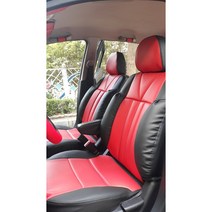 민영시트 버켓시트 운전석 1P 자동차시트커버 맞춤제작 포터2 봉고3 마이티 올뉴모닝 스파크 아반떼 MD HD AD 엑티언 코란도, 버켓 조수석, 검정+빨강