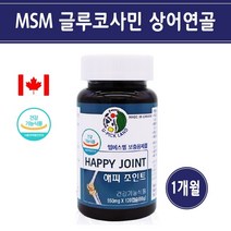캐나다 MSM 식이유황 글루코사민 상어연골 칼슘 어골칼슘 SCP추출물 무릎 발목 손목 손가락 관절 연골 뼈 영양제 먹는 식용 유황 2000mg 디메틸설폰 식약처, MSM (1개월분), 550mg*120캡슐
