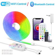 led 큐브 간판 네온 아크릴 미니 간판 블루투스 불빛 스마트 와이파이 플렉스 스트립, 없음, 5m