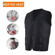 발열 조끼 USB 충전 전기 겨울 재킷 야외 캠핑 하이킹 골프용