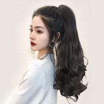 자연스런 테일 헤어피스 묶음머리 웨이브가발집게 간편 롱 여성 올림머리, 야리쿠팡1 1, 야리쿠팡1 내추럴블랙, 야리쿠팡1 본상품선택