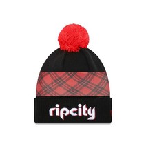New Era Winter Bobble 비니 - 시티 공식 NBA 팀 휴스턴 로켓., One Size, Portland Trail Blazers