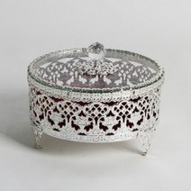 [바보사랑] 엔틱메탈 원형 보석함 라지-3색상, 상세 설명 참조