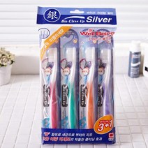 디오텍바이오클린업실버칫솔-4P칫솔 성인칫솔 구강용품 구강케어 향균칫솔, 디오텍바이오클린업실버칫솔-3P