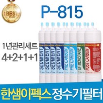 한샘이펙스 비츠 P-815 고품질 정수기 필터 호환 1년관리세트, 선택03_11인치 양방향 1년관리세트(4+2+1+1=8개)