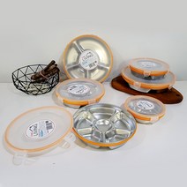스텐 칸막이 나눔 반찬통 3칸 4칸 5칸 6칸 밀폐용기, 6. 6칸 (대)
