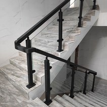 스테인레스 스틸 기둥 유리 계단난간대 자체 조립, 304소재 블랙50 사각 튜브 850mm 높이