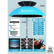 대형 낚시파라솔 야외 그늘막 파라솔 차양우산 옥상 시장 비치 캠핑 5일장 접이식, A타입 1.8m