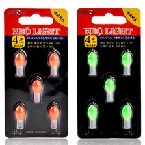 5개입 전자케미 4mm 케미라이트 425 435 배터리 겸용, 레드, 5개