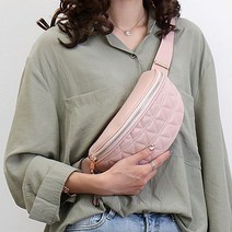 선빛 엠보우먼힙색 가방 포켓 주머니 미니 벨트 트레이닝 간편 등산 캐쥬얼 앞가방 휴대용 웨이스트 패션 여행용 슬링백 엠보 디자인 수납, 핑크