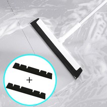 미러롱 롱 2단 길이조절 180도 회전 스퀴지 욕실 바닥 청소 도구 고급 물밀대 본품+추가헤드 2개, 1개