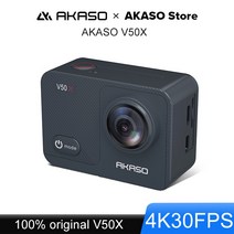 AKASO-V50 X 액션 카메라 네이티브 4K 와이파이 수중 40M EIS 손떨림 방지 캠 터치스크린 리모콘 방수, 03 standard add  64G
