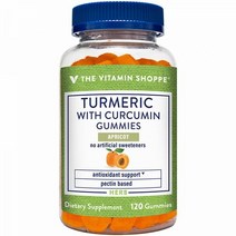 커큐민 구미 The Vitamin Shoppe 강황 항산화 지원 강황 추출물 270mg 살구구미 120개
