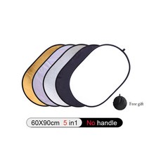 사진. 반사판 5 in 1 Collapsible Light Diffuser 라운드 디스크 스포트라이트 액세서리, Oval 60x90cm, 07 Oval 60x90cm