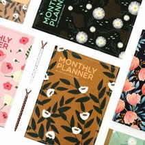 꽃길 먼슬리 플래너 다이어리 4color 중철제본 감성 노트 공책