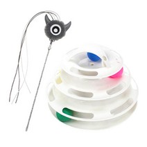 알로러빙 4단 타워 트랙볼 + 낚시대 세트, 화이트(트랩볼), 그레이(낚시대), 1세트