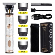 남자 바리깡 전문가용바리깡 이발기 미용바리깡 남성이발기 t9 hair clipper usb hair trimmer 충전식 헤어 커팅 머신 t outline barber men, 협력사, 늑대 USB