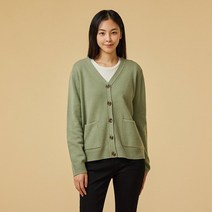 JAJU/자주 여 메리노울 가디건_민트