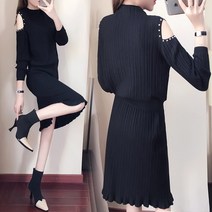 가을니트원피스 가을옷 여성 숏 스위트 키 작은 사람 매너 커버 147284270