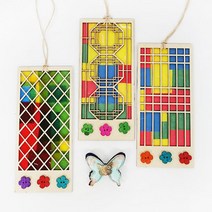 우드 전통문살 썬캐쳐 만들기 - 5인세트(2종 택1), 한지