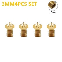 에어스프레이건 페인트 무선 자동 스프레이건 1.75/3mm 황동 노즐 세트 전문 3D 프린터 액세서리 M6 스레드 E3DV5V6 에 적합한 특수, 01 3mm 4pcs