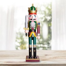 호두까기인형 호두깍기인형 크리스마스 오너먼트 호두 까기 인형 군인 나무 펜던트 공예 장식 데스크탑 빈티지 선물 크리스마스 홈 인테리어 30CM, 38cm, 씨