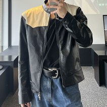 투웨이 배색 바이커 레이싱 자켓 (2COLOR)