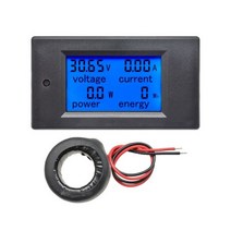 4 in 1 전류계 전압계 전력계 AC 80-260V 0-100A 20A LCD 디지털 디스플레이 전류 전압 전력 에너지 와트, 100A