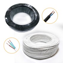 LK글로벌 VCTF 1M 컷팅전선 케이블, 블랙, 0.75SQ×2C