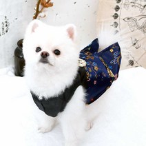 강아지한복 애견한복 모음 강아지옷 고양이한복 대형견한복 초소형에서 대형견까지 XS-5XL, 03청화랑