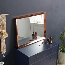 트라앵 사각 화장대 현관 욕실 인테리어 액자 골드 벽 거울, 트라앵 사각거울-로즈골드