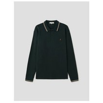 빈폴 22FW [BC2741A10M]그린 티핑 포인트 칼라 티셔츠