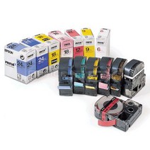 엡손 테이프카트리지 SC24B(24mm Bl ue acK) 프린터 스티커 라벨 실 사무 기기, 본상품선택